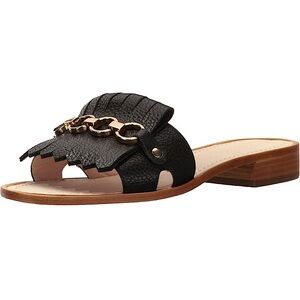 Kate Spade Black and Brown Slide Sandals Kate Spade New York Leather Studded Accents Slides - Black  main image 4
